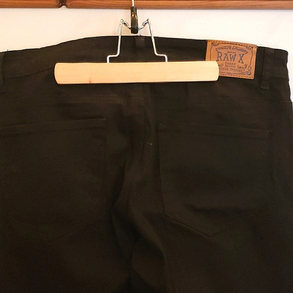 Mens Raw X Distressed Black Biker Jean - Picture 7 of 7